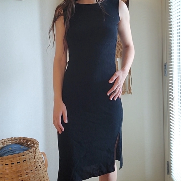 《Vintage soft black gauze dress》 - Picture 1 of 13